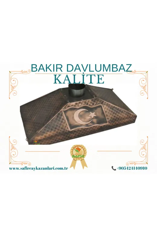 SAFİR ÇAY KAZANLARI 14022025bayralıdav90cm Türk Bayraklı Bakır Davlumbaz Çay Kazanı Için 90 Cm Bakır Davlumbaz Türk Bayraklı