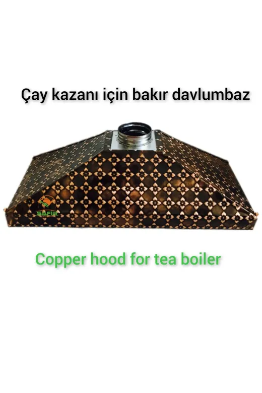 SAFİR ÇAY KAZANLARI 14022025yıldızdavlumbaz110cm Çay Semaveri Davlumbazı 4 Lü Çay Kazanına Göre 110 Cm Bakır Davlumbaz Yıldız Model Bakır Davlumbaz