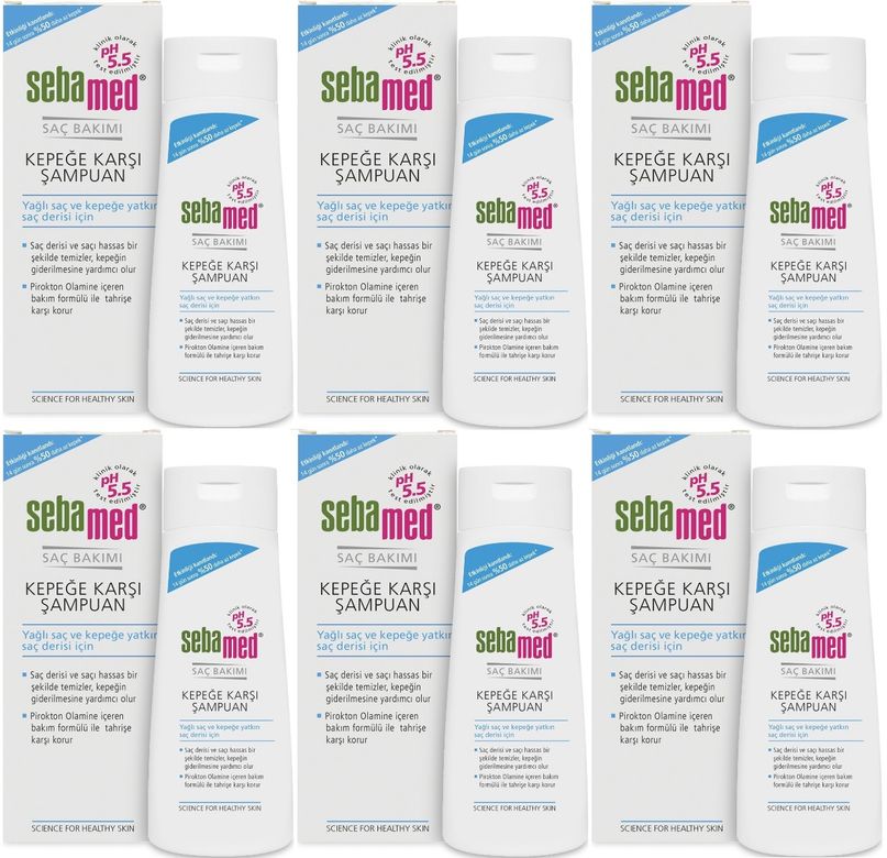 Şampuan 200ML Kepege Karşı Yaqli ve Kepege Yatkin Sac Derisi Uretim 6 Li Set