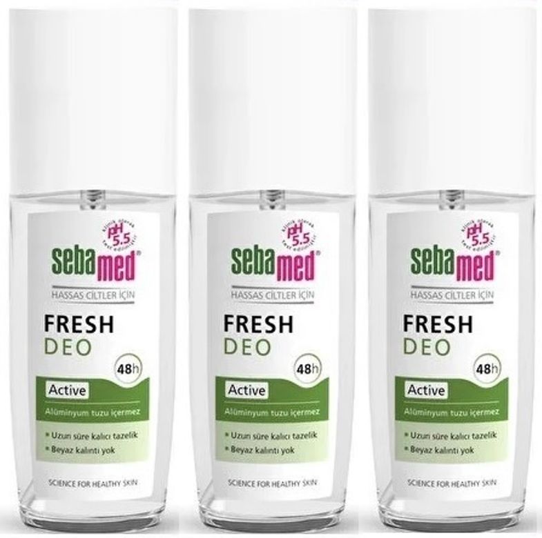 Sebamed Deodorant Sprey 75 ML Fresh Active (3 Lü Set)