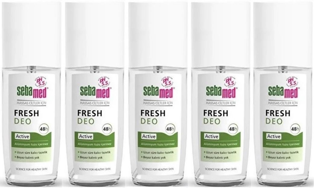 Sebamed Deodorant Sprey 75 ML Fresh Active (5 Li Set)