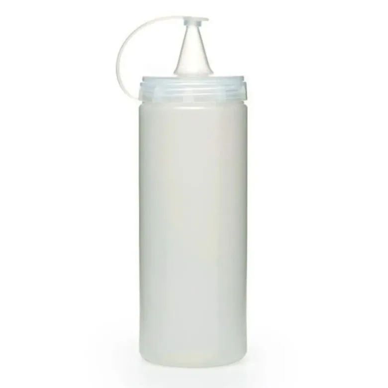 Şeffaf Kapaklı Sızdırmaz Yağlık Sosluk Şişesi Plastik Yağdanlık 400 ml. AP-9028 (4745)