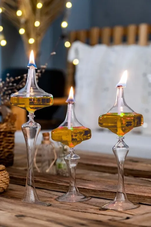 Shabbo Glass 200024SHABBO Ufo Şamdan Cam Kandil Amber