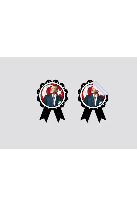 SJ DİJİTAL 86975002002005 Atatürk Sticker Yaka Etiketi