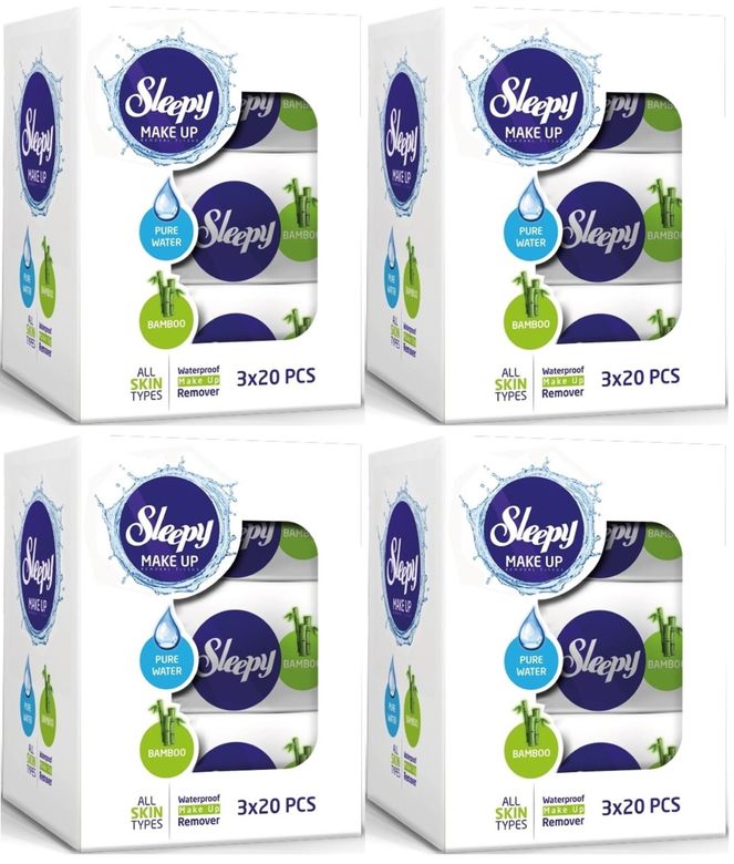 Sleepy Yüz Temizleme Havlusu Bamboo Make Up 240 Yaprak (12PK*20)