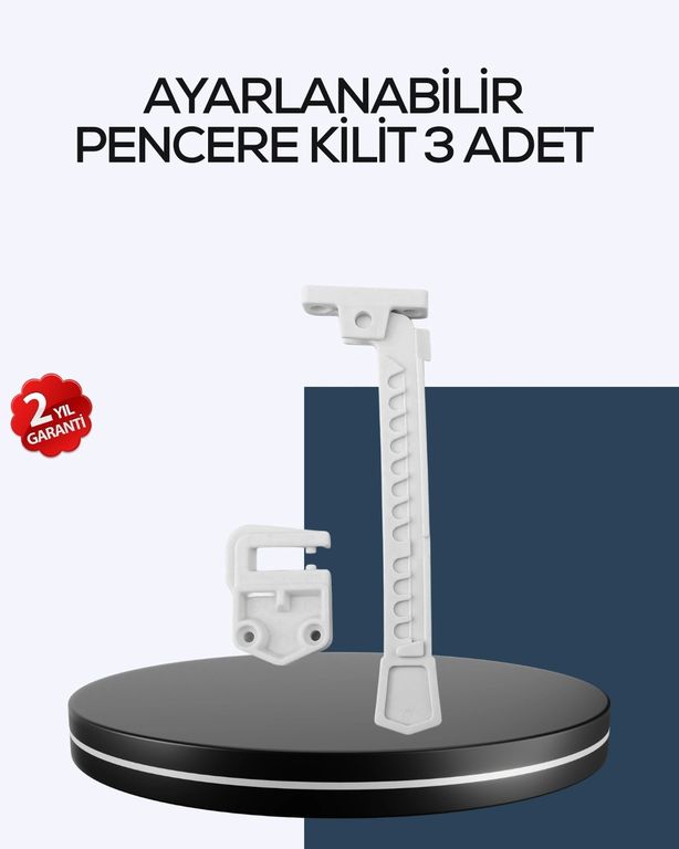 Solmazlar Online MEYTDUCZZZCAMEMNİYETKİLİDİ3LÜ-2-BLMY Mey İthalat Çocuk Güvenliği İçin Cam Pencere Kilidi 3 Adet Çok Renkli