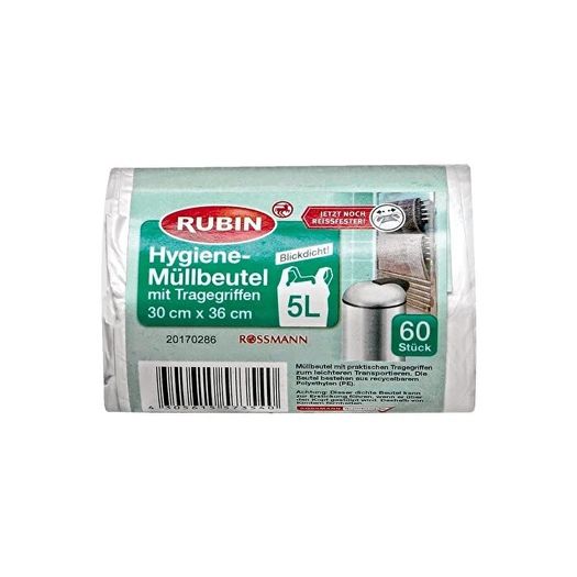 SR12061946 Rubin Çöp Torbası - 5 Litre 30X36 Cm 60'lı