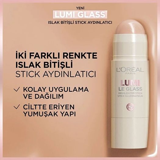 ST24120188 Loreal Paris 610 Pearl Eclat Lumi Le Glass Highlighter Stick