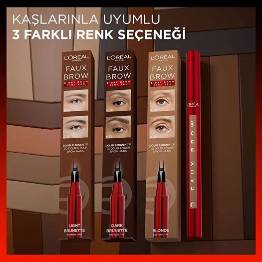 ST25040309 Loreal Paris Infaillible Faux Brow Dark Brunette Ultra İnce Uçlu Kaş Kalemi