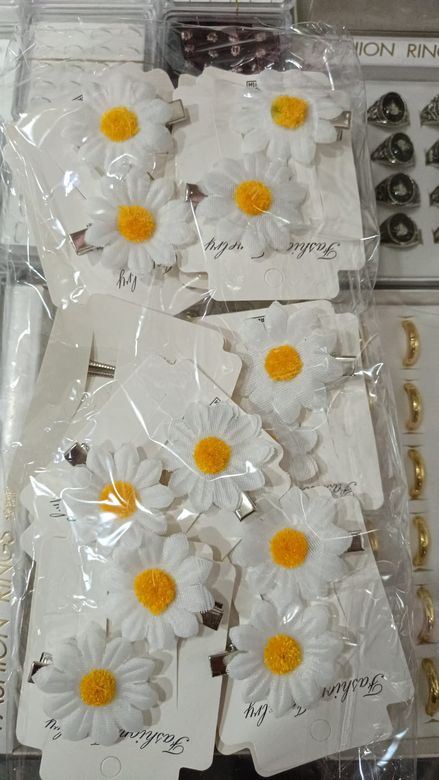 Starefsane DzGbNVgfcW Kadın Kız Çocuk 10’Lu Paket Papatya Toka
