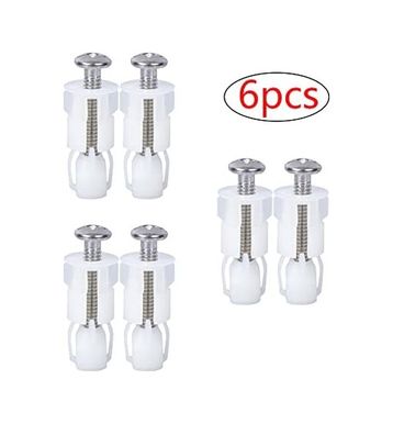 Stp Standartplast 57855210124283280184975 Genişletme Vidası Klozet Kapağı 6 Parça Tuvalet Oturağı Vidaları Tuvalet Klozet Kapağı İçin Klozet Kapağı Genişletme Vidaları, Klozet Kapağı İçin Evrensel Klozet Oturağı Montaj Seti Dübel Seti Açık Ahşap