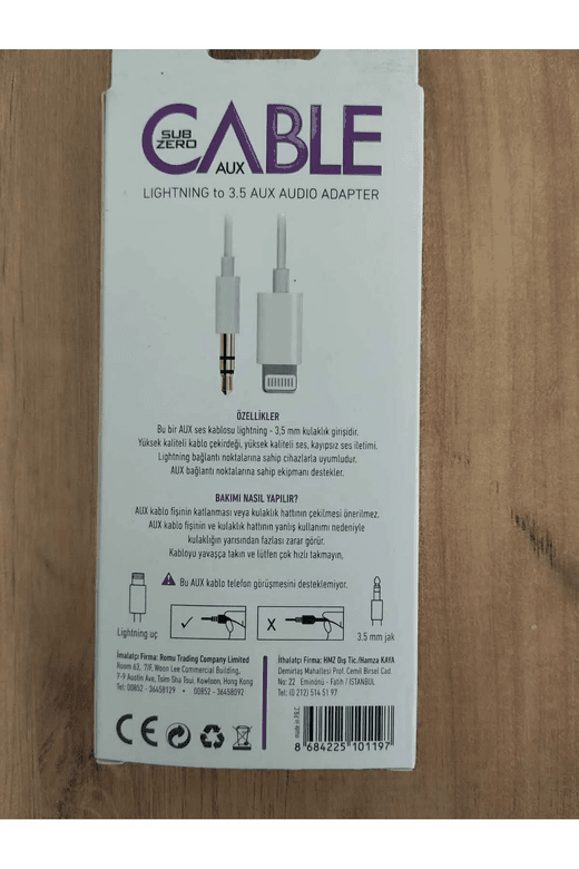 Subzero Ax48 Aux Li̇ghtni̇ng 100Cm Cable