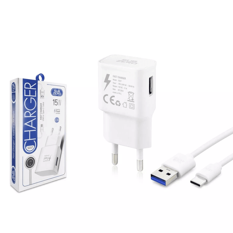 Subzero Sg57 15W 3.1A Type-C Hızlı Usb Ev Tipi Şarj Aleti Şarj Cihazı