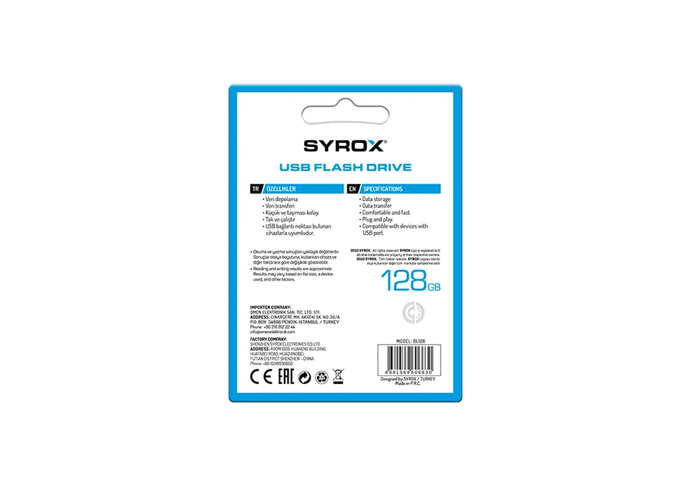 Syrox Bl128 Bold Design 128Gb Usb Bellek - Usb Flash Drive