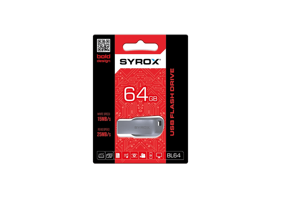 Syrox Bl64 Bold Design 64Gb Usb Bellek - Usb Flash Drive
