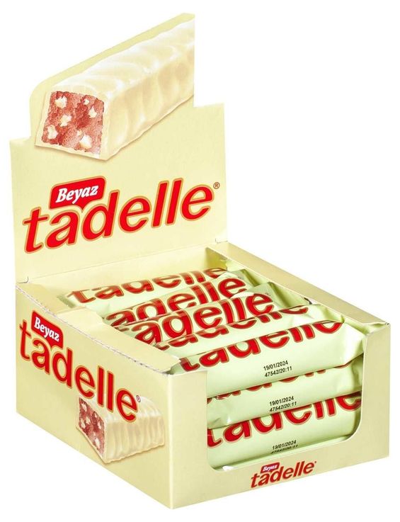 tadellewhite Tadelle Beyaz Çikolata Kaplı Fındık Dolgulu Çikolata 30 Gr 20'li