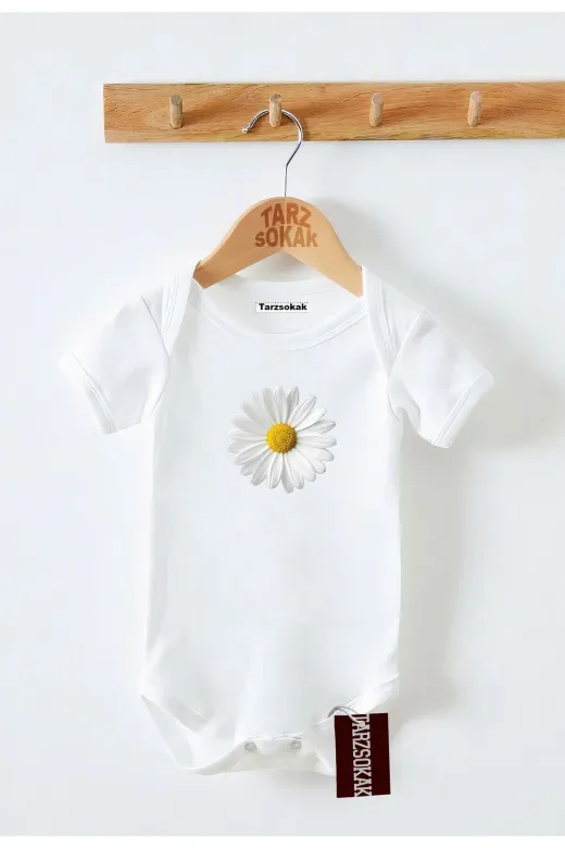Tarzsokak 99303 Kısa Kol Body Papatya Desenli Kodzıbın54