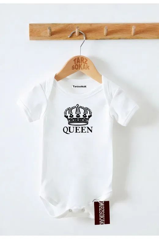 Tarzsokak ALBBYZATL01 Kısa Kol Body Queen Desenli Kodzıbın50