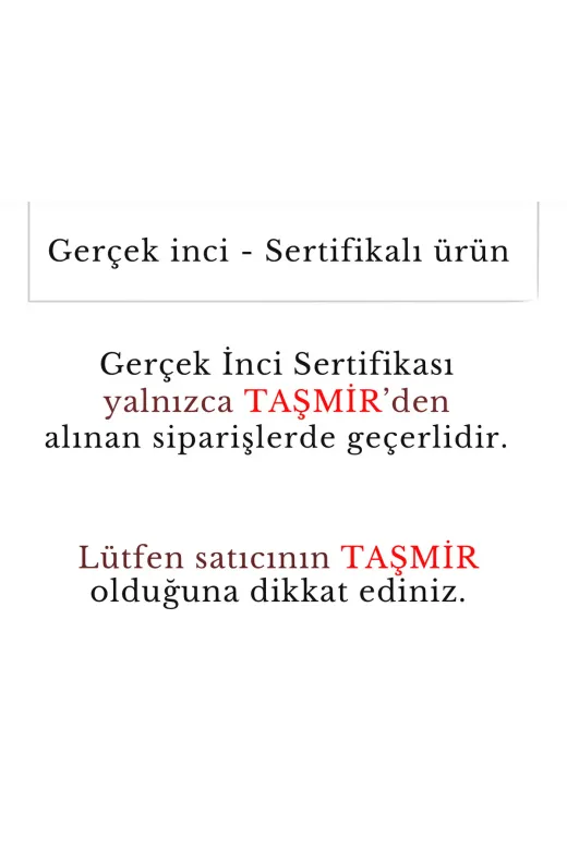 Taş-Mir ortaboy-arpa-gumus-kolyetasmir 925 Ayar Gümüş Sertifikalı Doğal Orta Boy Arpa Inci Kolye -40Cm 7Cm Uzatma Zinciri