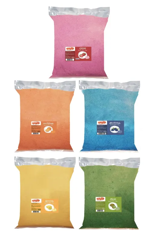 Tatgah 100151291 5 Renk Pamuk Şeker Tozu 2 Kg 5 X 400Gr.