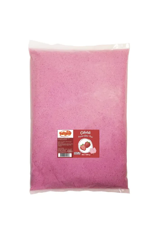 Tatgah 1001526-1 1 Kg. Çilek Aromalı Pamuk Şeker Toz Şekeri - Pamuk Şeker Yapımı Için