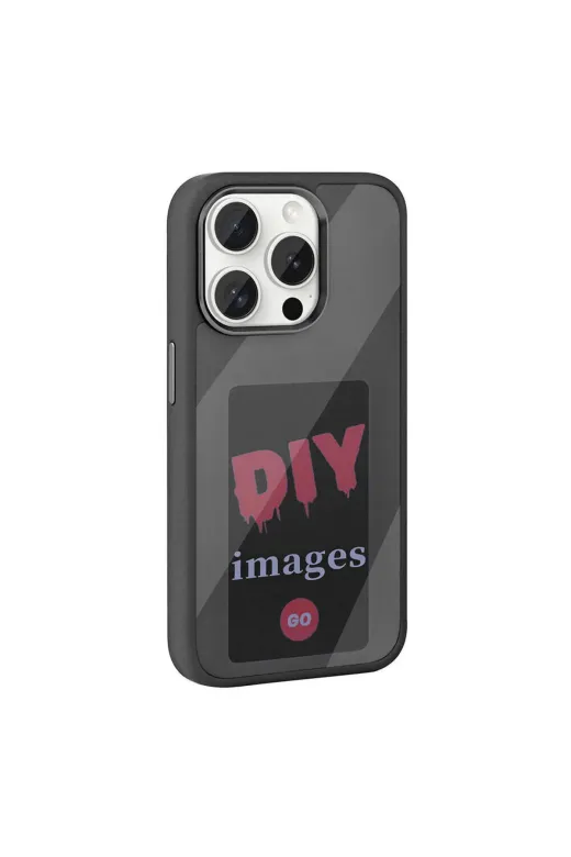 Techaks T30333-TCHS Iphone 15 Pro Kılıf Ekranı Yansıtan Zore Akıllı Nfc Kapak - Gri