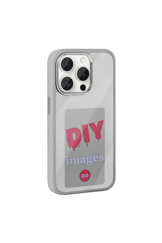 Techaks T30333-TCHS Iphone 15 Pro Kılıf Ekranı Yansıtan Zore Akıllı Nfc Kapak - Gri