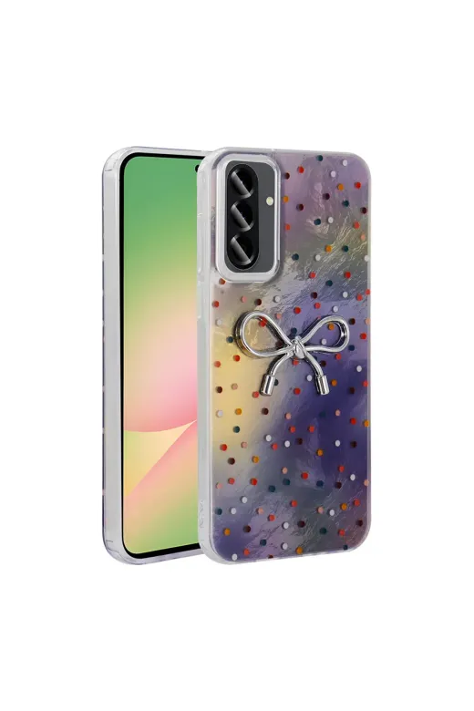 Techaks T36572-TCHS Galaxy A36 Kılıf Kamera Korumalı Figürlü Ponti Esnek Silikon Kapak - Beyaz