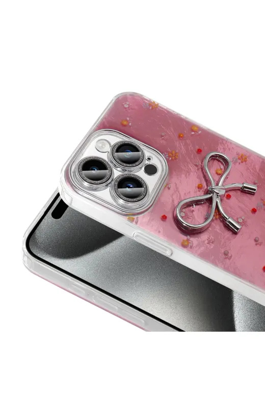 Techaks T36588-TCHS Iphone 15 Pro Kılıf Kamera Korumalı Figürlü Ponti Esnek Silikon Kapak - Açık Mavi