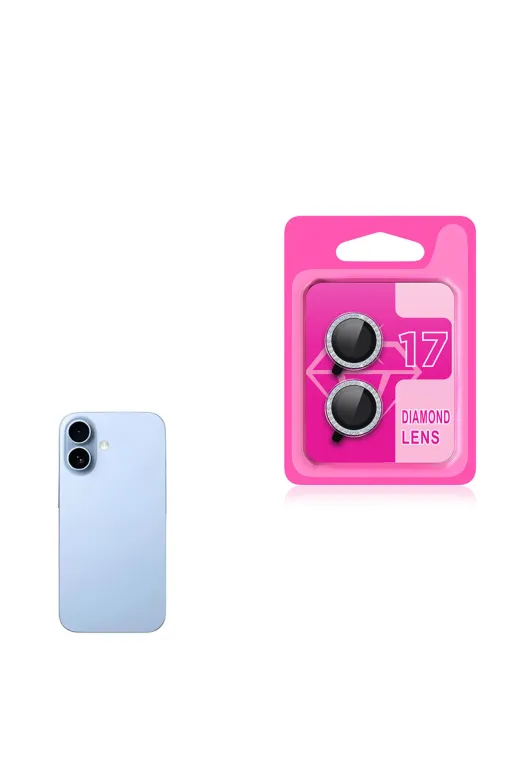 Techaks T38748-TCHS Iphone 17 Zore Cl-06 Kamera Lens Koruyucu - Açık Mavi