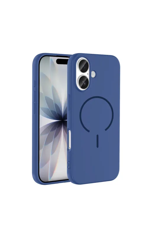 Techaks T40458-TCHS Iphone 17 Kılıf M-Safe Şarj Özellikli Tchs Meta Kapak - Lacivert