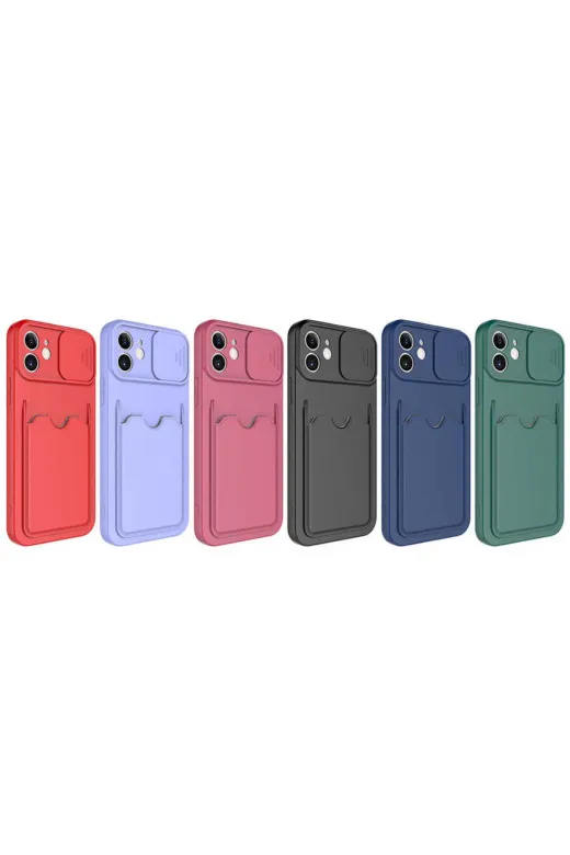 Techaks TCHS-17618 Iphone 12 Uyumlu  Kartix Kılıf-Koyu Mor