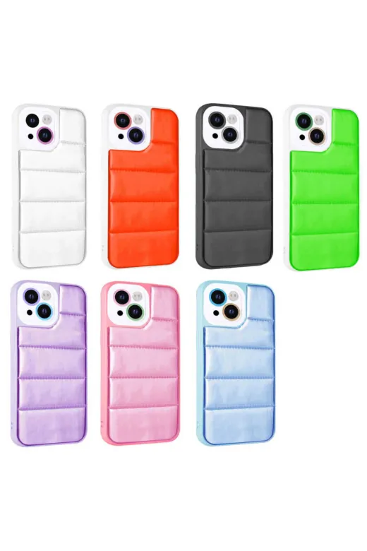 Techaks TCHS-23796 Iphone 13 Uyumlu Kamera Korumalı Aihttgli Renkli Zore Seksek Kılıf-Pembe