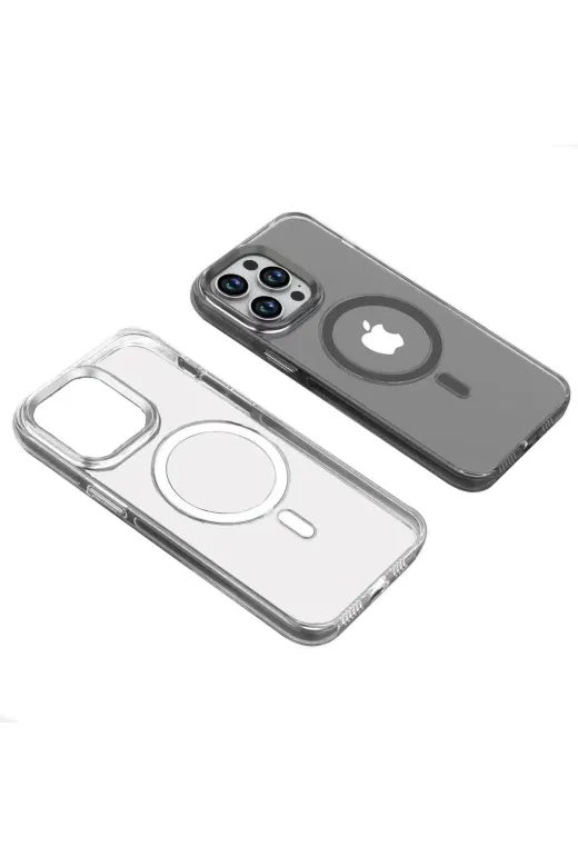 Techaks TCHS-27315 Iphone 14 Pro Max Uyumlu Zore Wireless Şarj Özellikli Şeffaf Efsane Kılıf-Renksiz