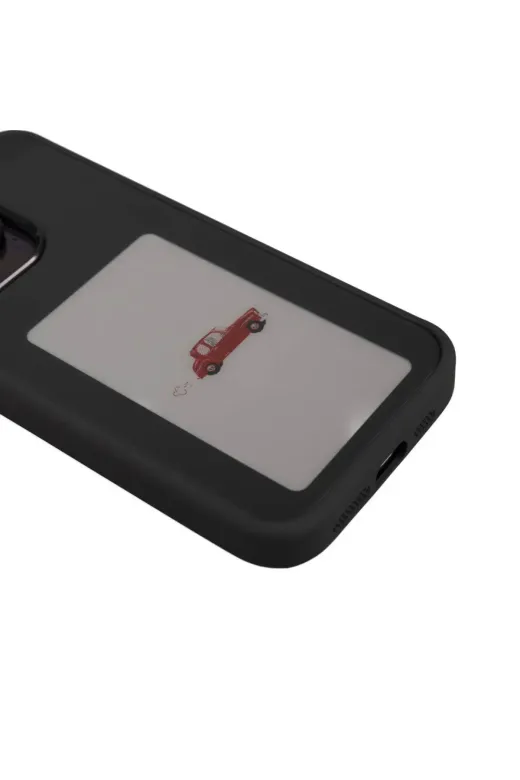 Techaks TCHS-30807 Iphone 14 Pro Max Uyumlu Zore Ekranı Yansıtan Akıllı Nfc Kılıf-Gri