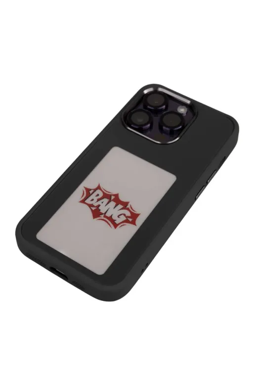 Techaks TCHS-30807 Iphone 14 Pro Max Uyumlu Zore Ekranı Yansıtan Akıllı Nfc Kılıf-Gri