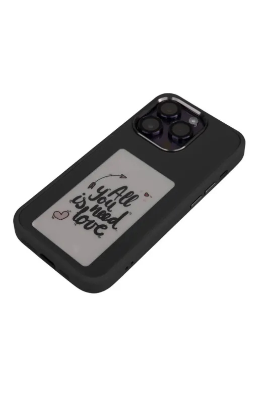 Techaks TCHS-30807 Iphone 14 Pro Max Uyumlu Zore Ekranı Yansıtan Akıllı Nfc Kılıf-Gri