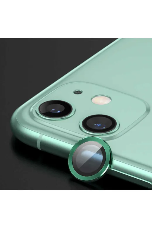 Techaks TCHS-CL-02-iPhone 12 Mini Iphone 12 Mini Uyumlu Zore Cl-02 Kamera Koruyucu-Yeşil