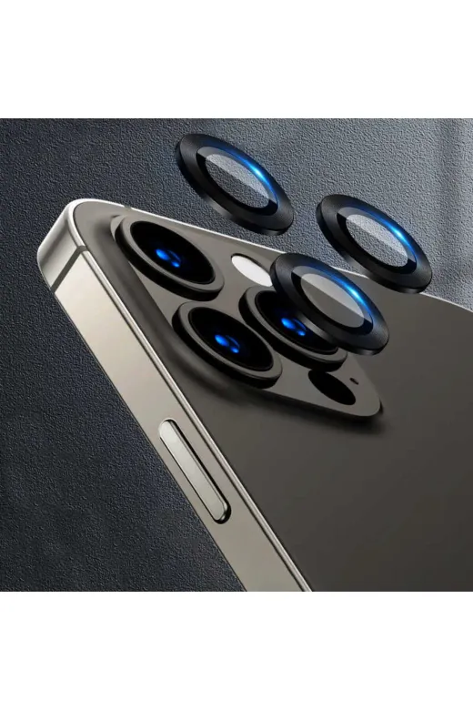 Techaks TCHS-CL-07-iPhone 12 Pro Max Iphone 12 Pro Max Uyumlu Zore Cl-07 Kamera Koruyucu-Siyah