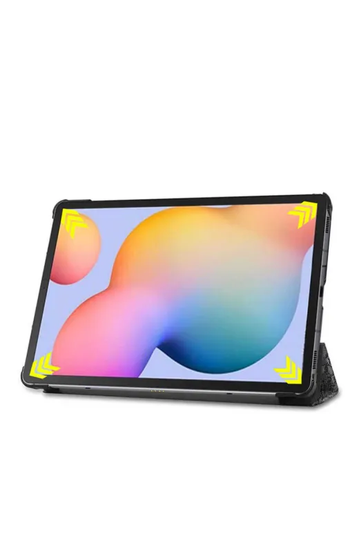 Techaks TCHS14845 Galaxy Tab S7 Plus T970  Uyumlu Zore Smart Cover Standlı 1-1 Kılıf-Pembe