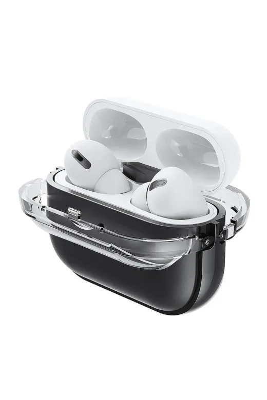 Techaks TCHS31755 Air-Pods Pro Zore Airbag 36 Darbelere Karşı Dayanıklı Kılıf-Siyah