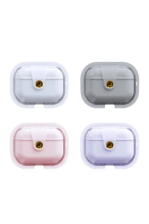 Techaks TCHS31884 Air-Pods Pro Zore Airbag 33 Darbelere Karşı Dayanıklı Magnetik Kılıf-Mor
