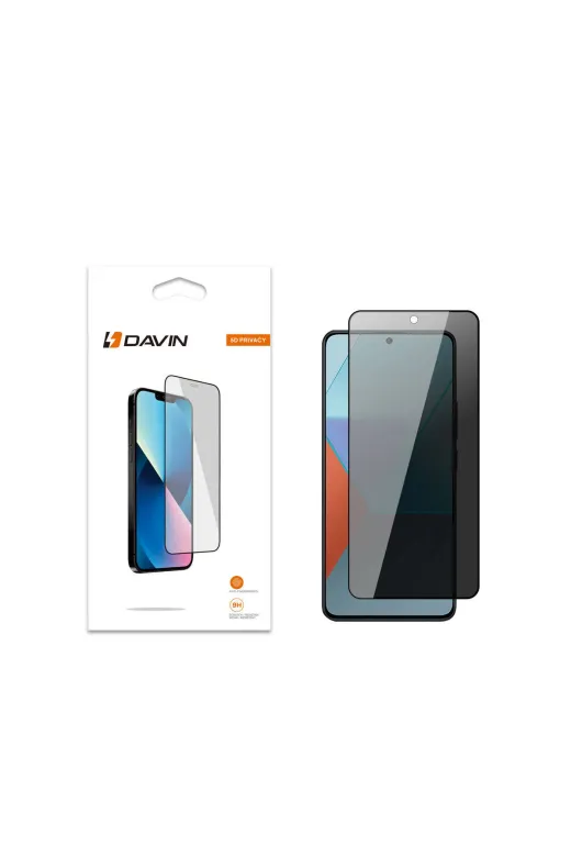 Techaks TCHS32127 Xiaomi Redmi Note 13 Pro 5G Davin 5D Privacy Cam Ekran Koruyucu-Siyah