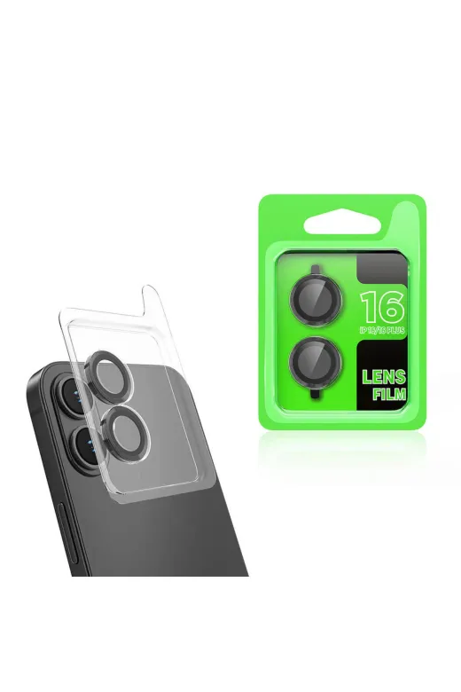 Techaks TCHS33357 Apple Iphone 16 Zore Cl-07 Kamera Lens Koruyucu-Siyah