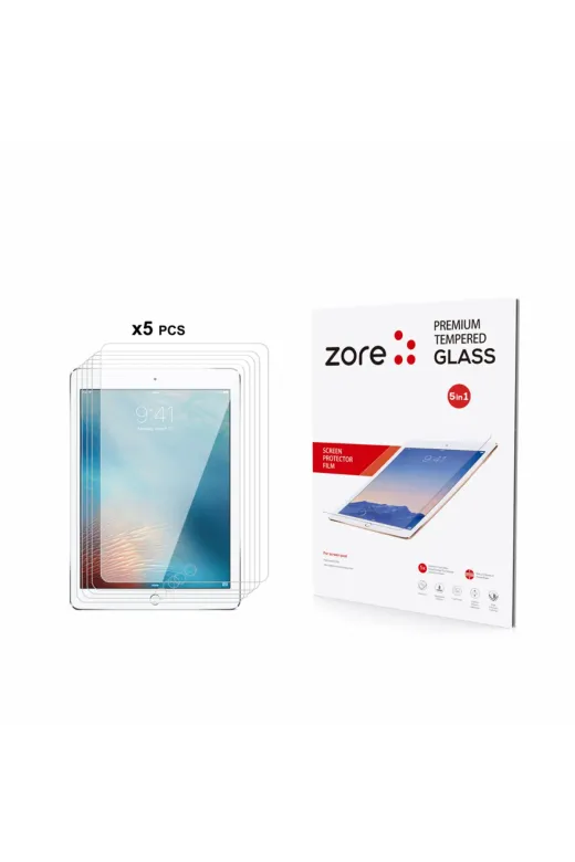 Techaks TCHS34954 Ipad 9.7 2018 (6.nesil) Uyumlu Zore 5In1 Tablet Temperli Cam Ekran Koruyucu