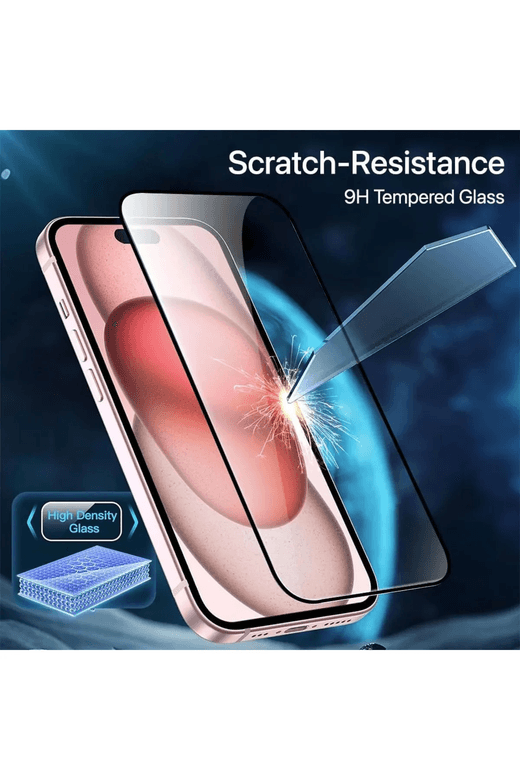Tekno Dünya sad546a46d46 Iphone 15 Pro Max Uyumlu Tam Kapatan Tamperli Cam Ekran Koruyucu Kırılmaz Cam