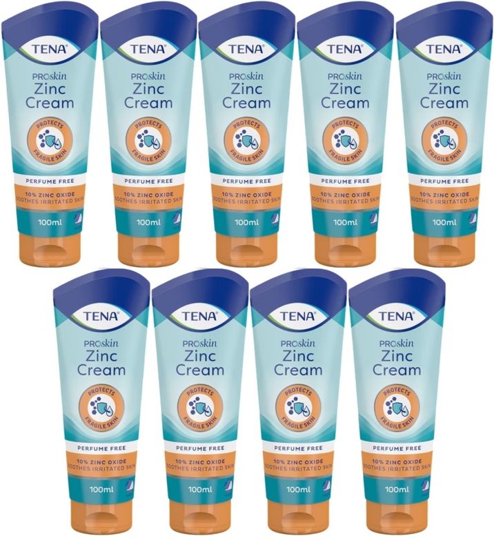 Tena Proskin Çinko Krem 100 ML (Yatan hastalar için Koruyucu - Onarıcı) (9 Lu Set)