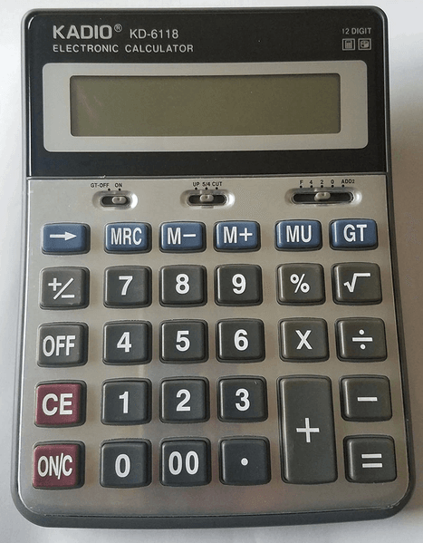 thebestnzm TrLat0HT007K-HIS-885-BLNCC Kd-6118 12 Haneli Büyük Boy Hesap Makinesi Çok Renkli