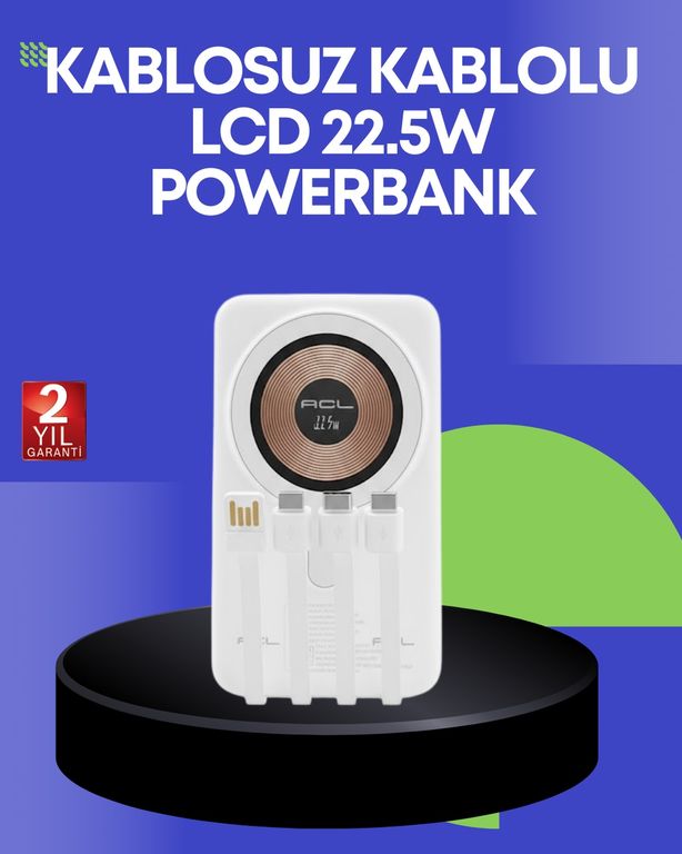 TKNUCZZZPW122-4MKR Çoklu Kablo Çıkışlı Taşınabilir Powerbank Kompakt Tasarım Diğer