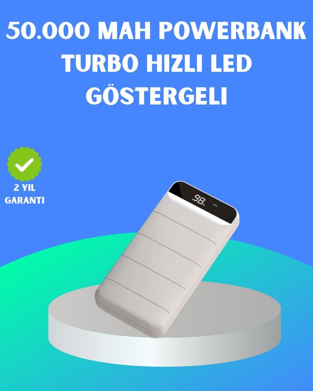 TKNXUCZZZ50000MAHPOWERBANKKKKKK-1MKR 22.5W Pd Destekli Taşınabilir Şarj Cihazı Çoklu Çıkışlı Model Powerbank Diğer